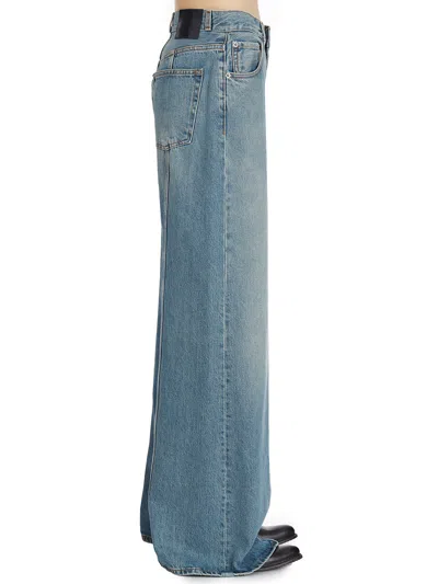 Haikure Peace Wide Leg Jeans In Blue