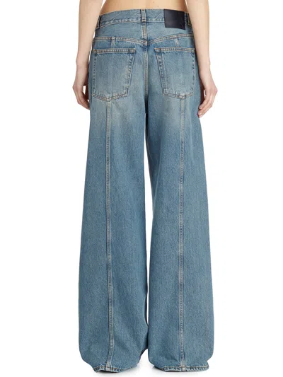 Haikure Peace Wide Leg Jeans In Blue