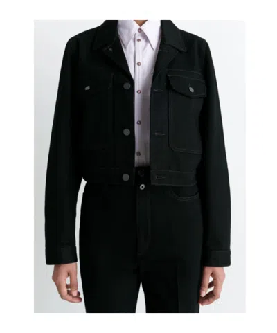 Lemaire Button-fastening Flap-pocket Jacket In Black