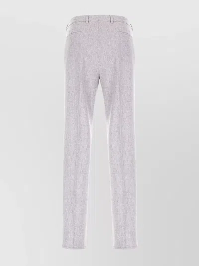 Brunello Cucinelli Wool Trousers With Pleated Front And Pockets