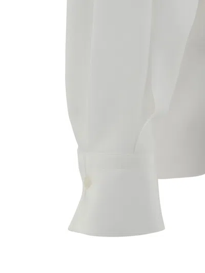 Brunello Cucinelli V-neck Blouse In White