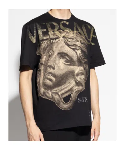 Versace Shadow Of The Medusa T Shirt In Black