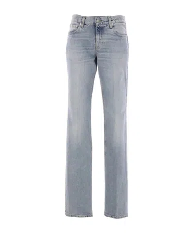 Haikure Five-pocket Denim Trousers In Blue