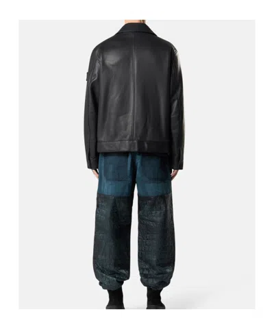 Stone Island Coach Jacket With Padded Lining And Snap Pockets In Black