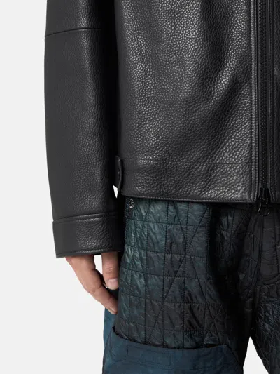 Stone Island Coach Jacket With Padded Lining And Snap Pockets In Black