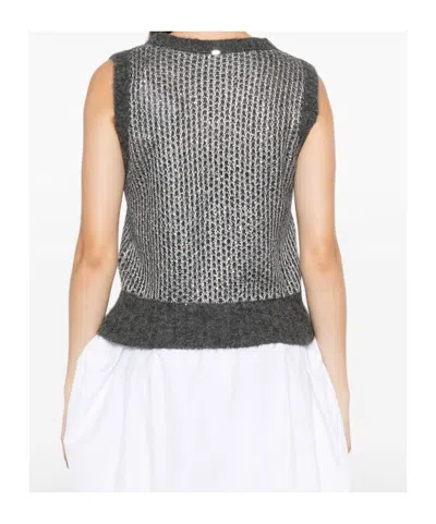 Herno Metallic-detail Knit Top