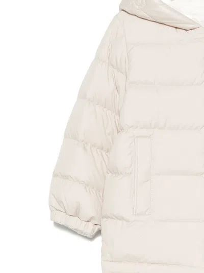 Moncler Enfant Najan Hooded Down Jacket In Neutral