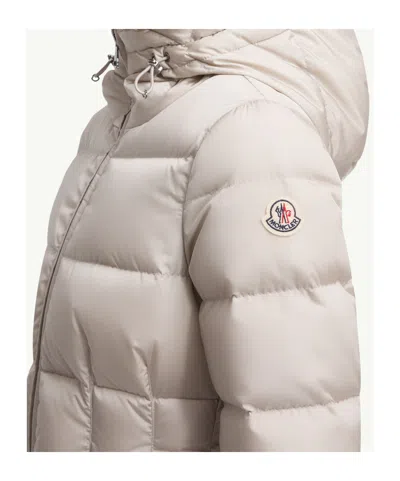 Moncler Long Sleeve Down Jacket In Neutral
