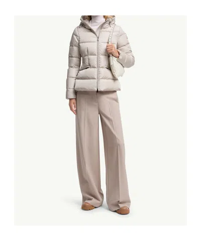 Moncler Long Sleeve Down Jacket In Neutral