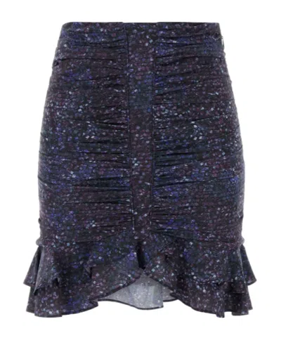 Isabel Marant Printed Stretch Crepe Milendi Mini Skirt