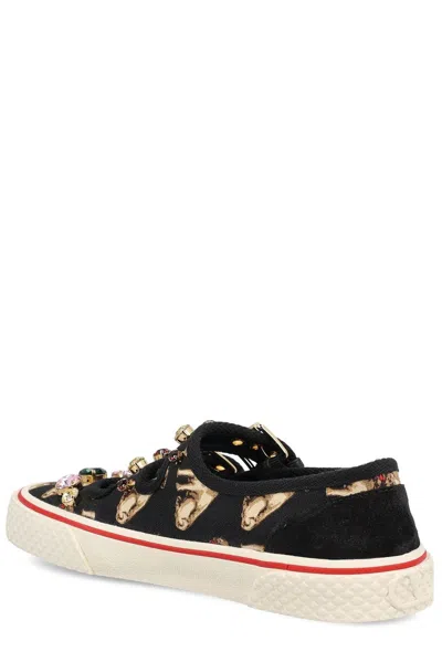 Valentino Dollyboard Leopard Printed Calf Hair Double-strap Sneakers In Multi