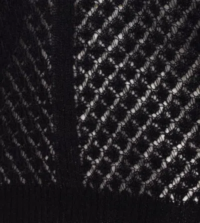 Twinset Open-knit Ruffled-cuff Sweater
