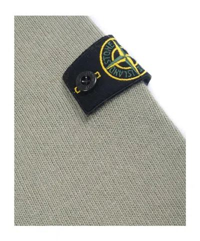 Stone Island Junior Logo Patch Knitted Jumper In Gray