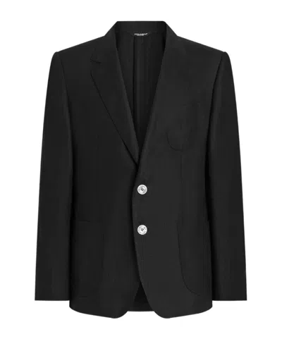 Dolce & Gabbana Linen Jacket Portofino Shape Rounded Lapels