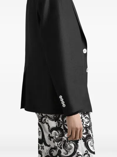 Dolce & Gabbana Linen Jacket Portofino Shape Rounded Lapels