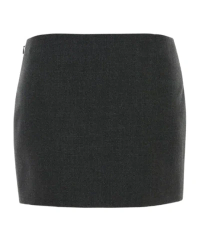 Givenchy Charcoal Wool Mini Skirt