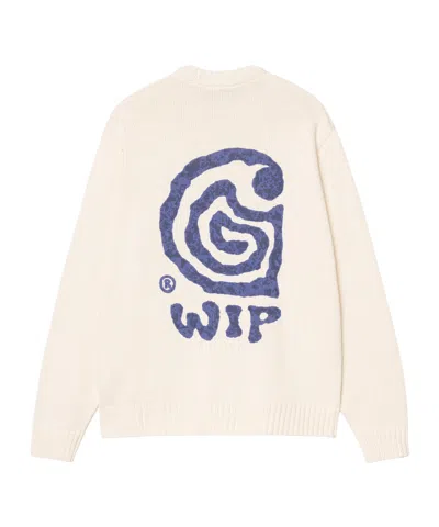 Carhartt Mens Natural Helix Graphic-print Knitted Sweater In Brown