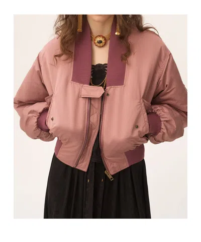 Chloé Long Sleeve Casual Jacket In Pink