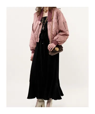 Chloé Long Sleeve Casual Jacket In Pink