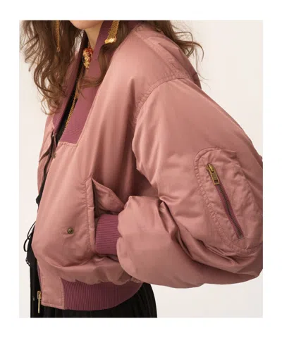 Chloé Long Sleeve Casual Jacket In Pink