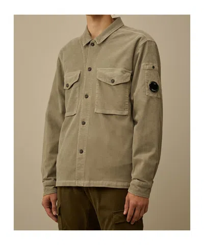 C.p. Company Long Sleeve Shirt In Brown
