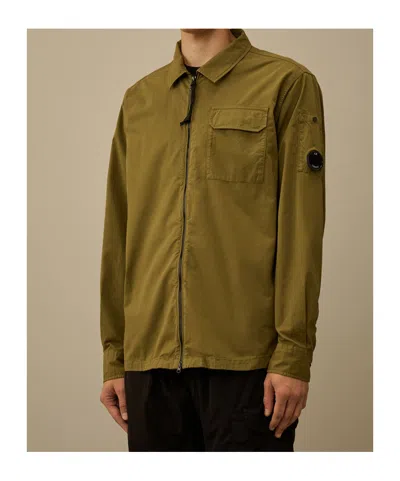 C.p. Company Contemporary Zip Closure Overshirt In Brown