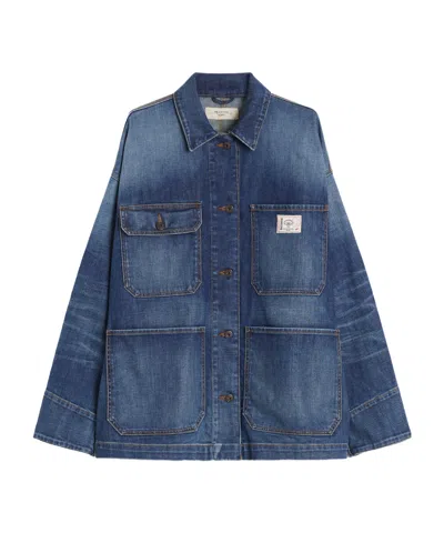 Max Mara Denim Workwear Jacket In Blue