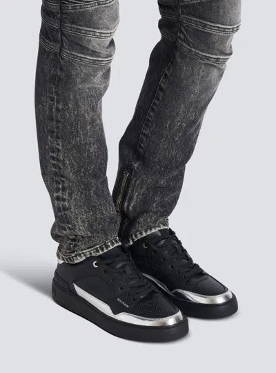 Balmain B-court Flip Leather Trainers