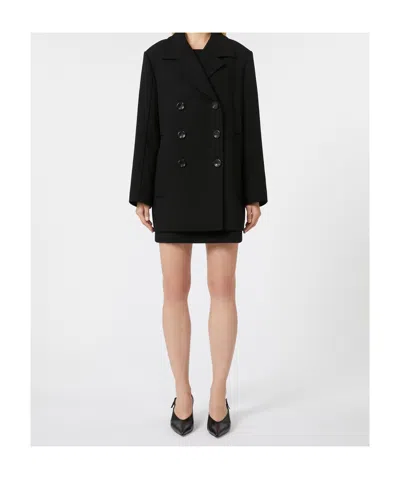 Max Mara Double-breasted Cady Pea Coat