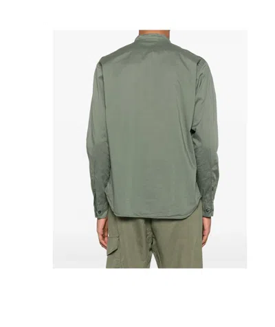 C.p. Company Mandarin Collar Shirt Chest Pockets In Multi