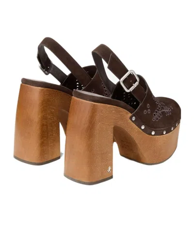 Jimmy Choo Chunky Heel Embroidered Studded Clog