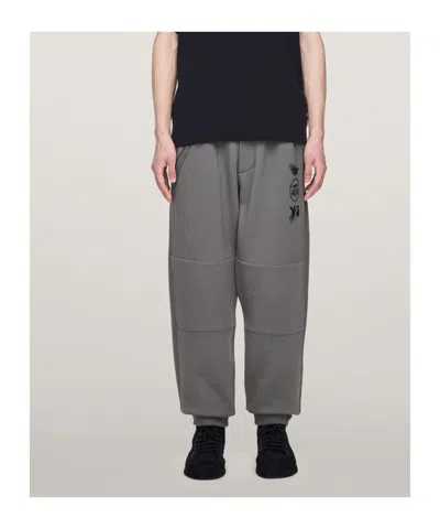Y-3 Panelled Drawstring Trousers In Gray