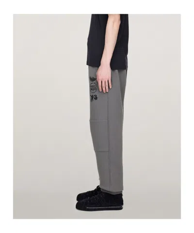 Y-3 Panelled Drawstring Trousers In Gray