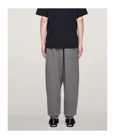 Y-3 Panelled Drawstring Trousers In Gray