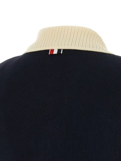 Thom Browne Collared Dress With Short Sleeves In Black