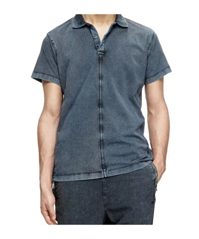 Diesel Short-sleeved Polo Shirt In Blue
