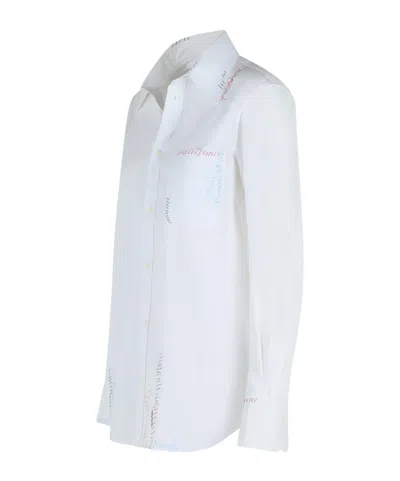 Marni Cotton Shirt With Chest Pocket And Structured Collar In White
