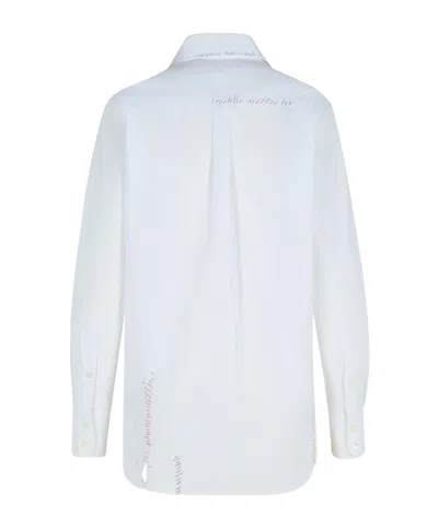Marni Cotton Shirt With Chest Pocket And Structured Collar In White