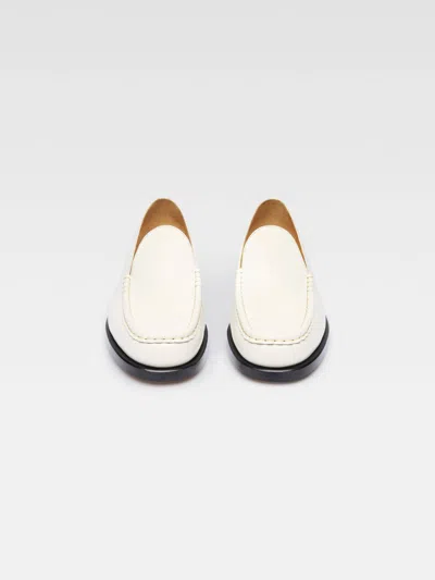 Jacquemus Les Mocassins Leather Loafers In White