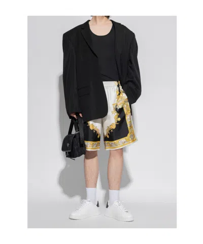 Versace Acanthus Varsity Greca Sneakers In White