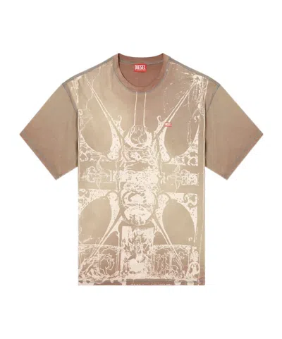 Diesel T-shirt With Tonal Medieval Print