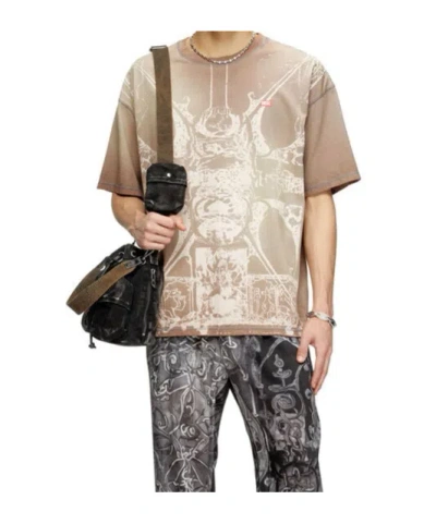 Diesel T-shirt With Tonal Medieval Print