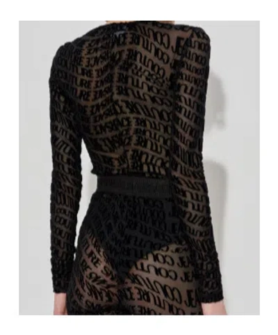 Versace Jeans Long-sleeved Jumpsuit In Black
