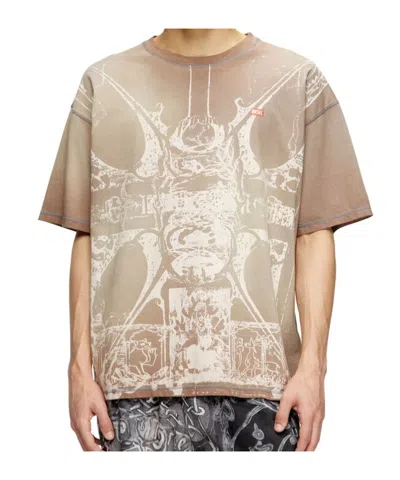 Diesel T-shirt With Tonal Medieval Print