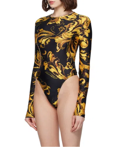 Versace Jeans Printed Jumpsuit In Black