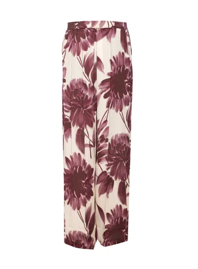 Twinset Floral Pants In Multi