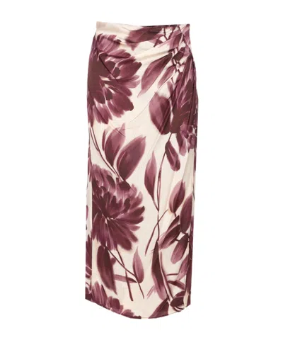 Twinset Floral Skirt In Multi