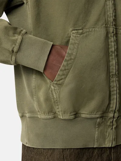 Stone Island 6100017 Organic Panama Cotton 'old' Effect In Green