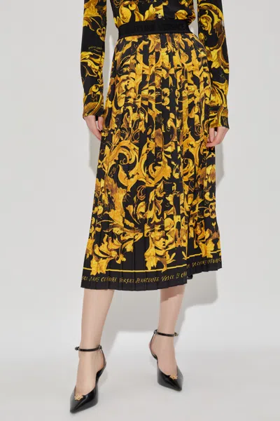 Versace Jeans Printed Pleated Skirt In Multi