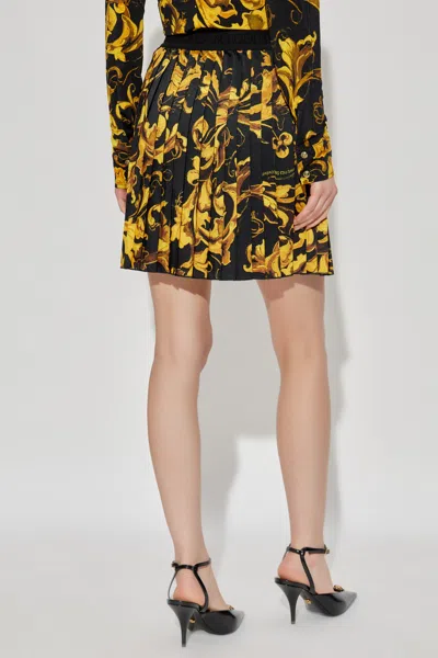 Versace Jeans Printed Pleated Skirt In Multi